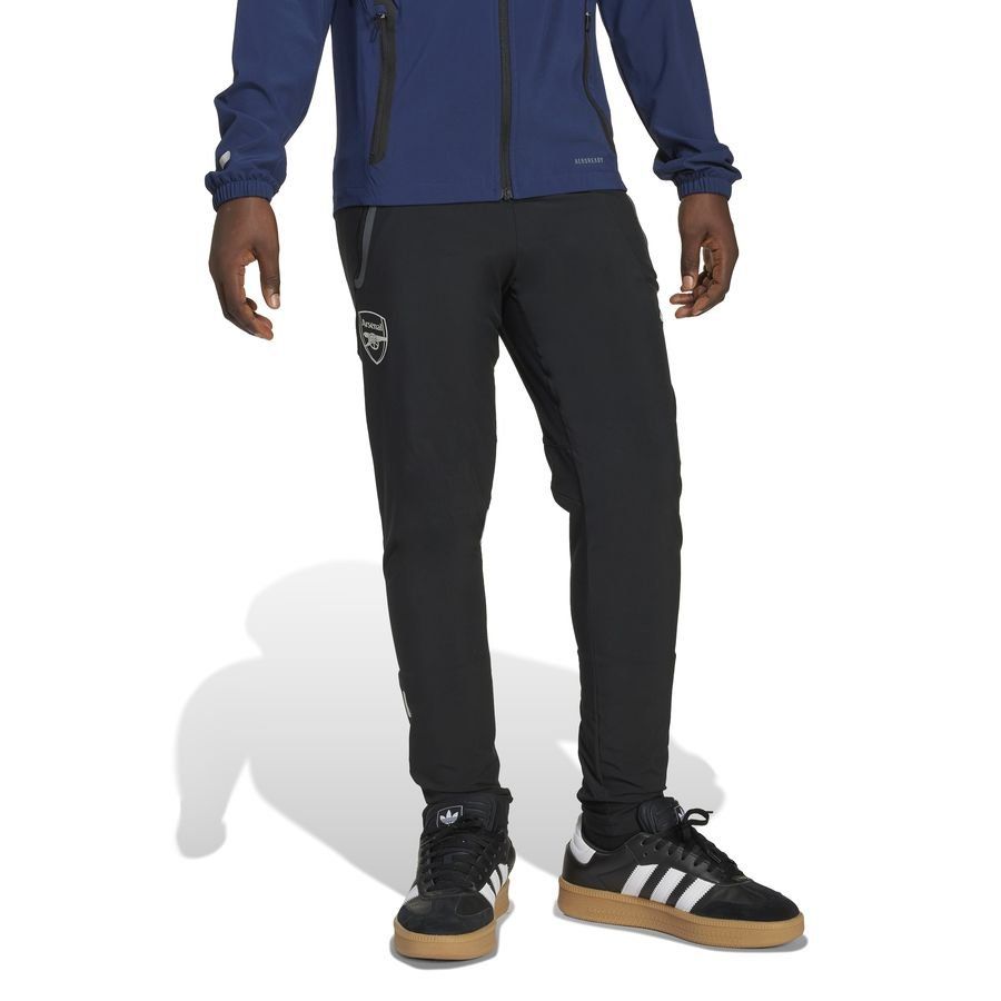 Arsenal Training Trousers Tiro 25 Competition Vis Tech Travel - Black Kids-SoccerKits Hub | Buy Soccer Jerseys Online
